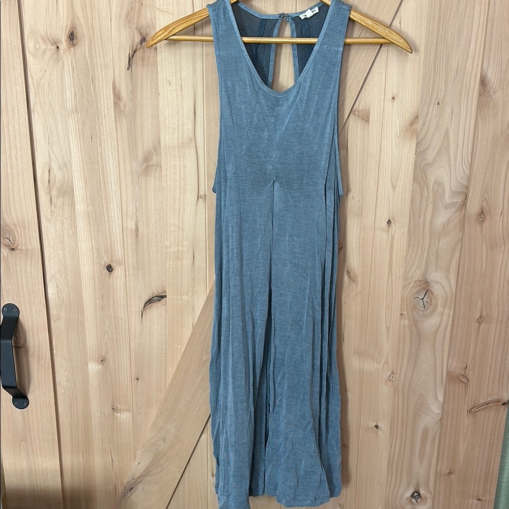Blue Sleeveless Maxi Dress